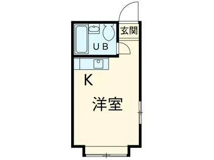 ブランシェ百合ヶ丘(1K/2階)の間取り写真