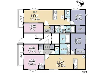 EST FELICITA 押上(1SLDK/1階)の間取り写真