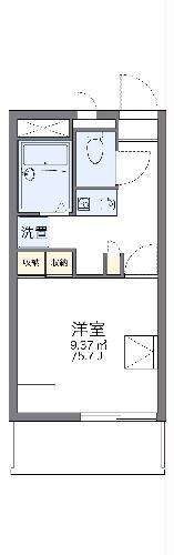 レオパレスアートU(1K/2階)の間取り写真