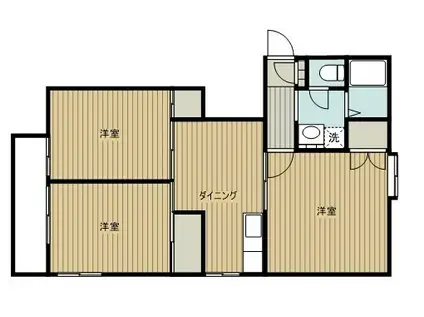 白子浜ハイツ(3DK/1階)の間取り写真