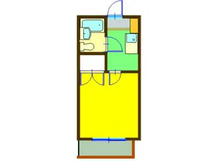 メゾン百合丘(1K/2階)の間取り写真