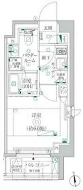 クレイシア横浜ヴェール 1階階 間取り