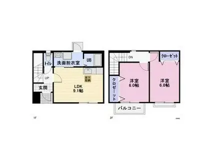 Cherir恵　A(2LDK)の間取り写真