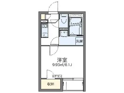 レオネクストコヅチⅤ(1K/1階)の間取り写真