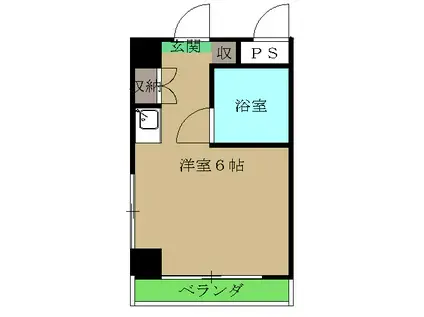 ARC1ビル(ワンルーム/5階)の間取り写真