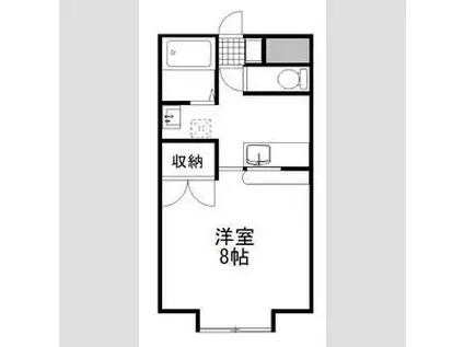 セントラルハイツたまむら(1K/3階)の間取り写真