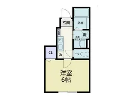 RIVERAIN Ⅲ(1K/1階)の間取り写真