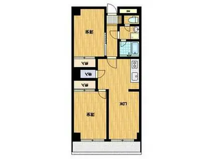 ユトリロ下地3(2LDK/5階)の間取り写真