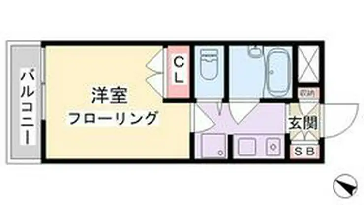 カフー多摩美 1階階 間取り