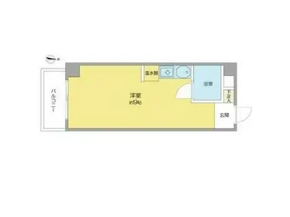 五大ビル(ワンルーム/4階)の間取り写真
