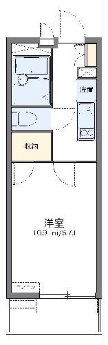 レオパレスブリロ上戸田(1K/1階)の間取り写真