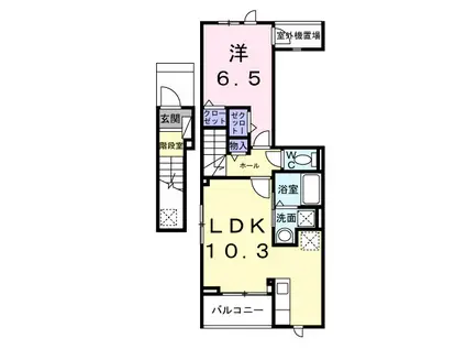 ヒカルサ見付サウスⅠ(1LDK/2階)の間取り写真