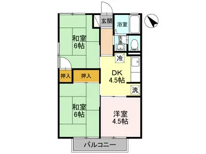 メゾンパーク(3DK/1階)の間取り写真