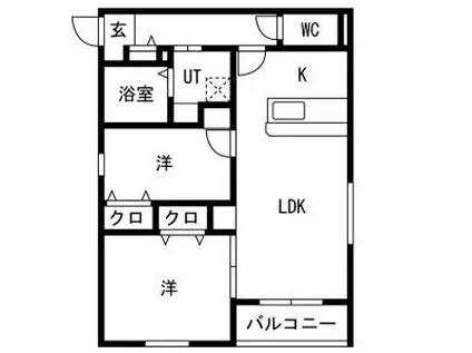 RUSCELLO守山(2LDK/3階)の間取り写真