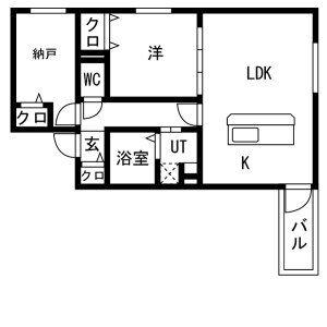 RUSCELLO守山(2LDK/3階)の間取り写真