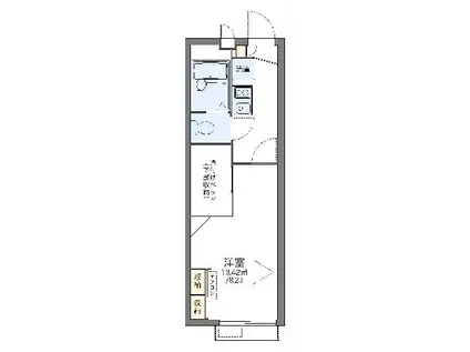 レオパレスORION W(1K/2階)の間取り写真