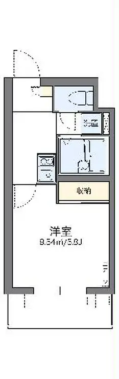 レオパレスオゥル 4階階 間取り