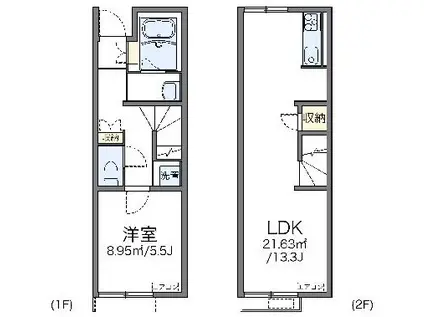 レオネクストHOPE Ⅲ(1LDK/1階)の間取り写真