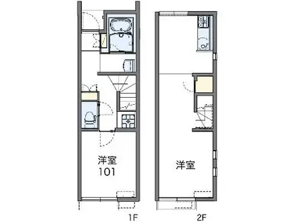 レオネクストビーズ(1LDK/1階)の間取り写真