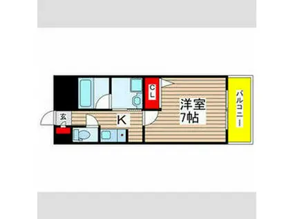 アヴェニール京成大久保(1K/4階)の間取り写真