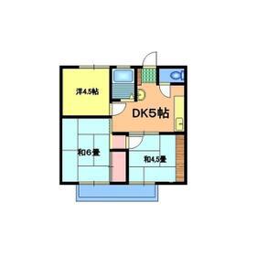 美幸ハイツ(3DK/1階)の間取り写真