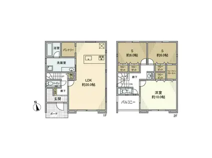 愛知環状鉄道 四郷駅 徒歩9分 2階建 築2年(1SLDK)の間取り写真