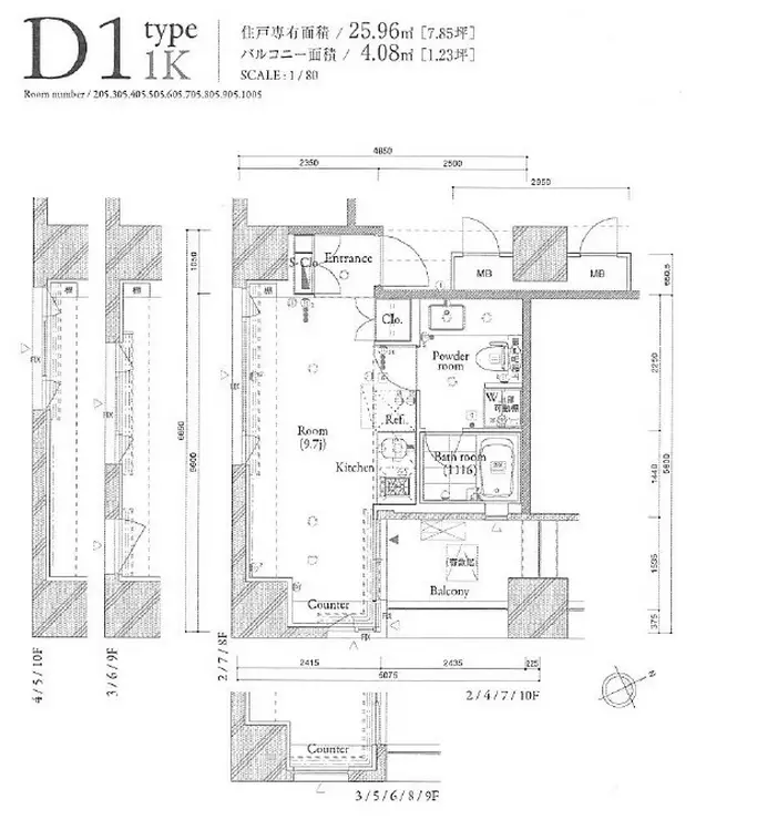 ザタワー芝浦 5階階 間取り