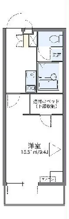 レオパレスグリーンパイン松本 1階階 間取り