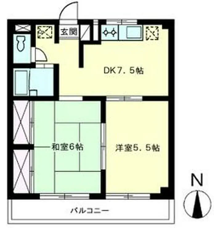 エステートピアカモシタ 2階階 間取り