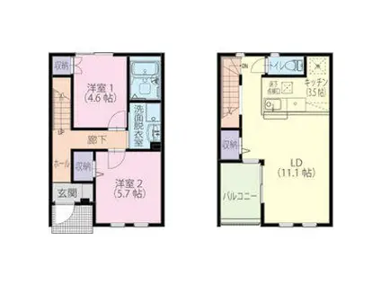 ファウンテンⅡ(2LDK)の間取り写真