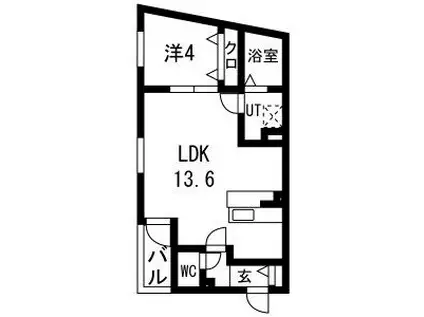 メルヴェイユ大日(1LDK/3階)の間取り写真