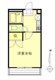 ファミーユ(1K/1階)の間取り写真