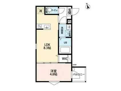 ROBOT HOME 烏森Ⅱ(1LDK/1階)の間取り写真