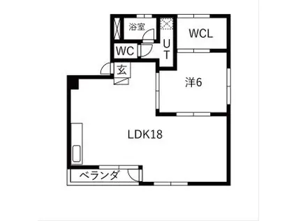 朝霧ビル(2LDK/2階)の間取り写真