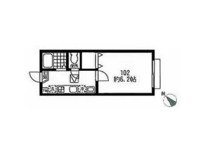 中野島DSコート(1K/1階)の間取り写真