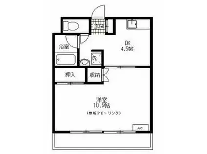 パレットハウス(2DK/1階)の間取り写真