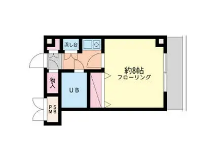 NTコーポ向原(1K/1階)の間取り写真