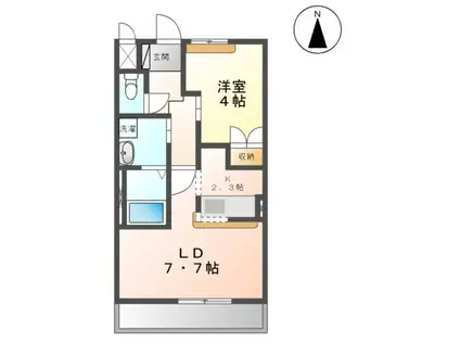 WINGROAD Ⅲ(1LDK/1階)の間取り写真