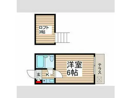 B´CASA津田沼ⅠRE-BORN(1K/1階)の間取り写真