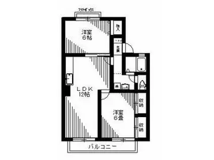 パストラルコート(2LDK/2階)の間取り写真