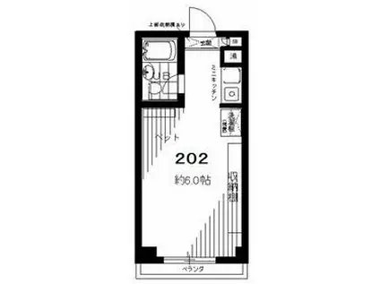 オレンジハイム(ワンルーム/3階)の間取り写真