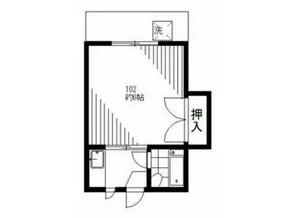 コーポラスクリエイティブ(1K/1階)の間取り写真