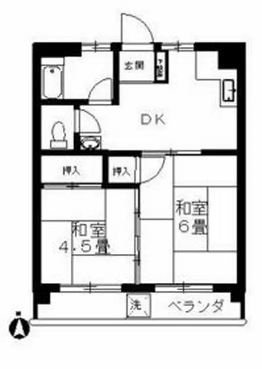 丸山コーポ 5階階 間取り