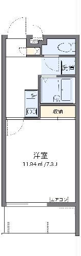 レオネクストサンライズイースト(1K/2階)の間取り写真