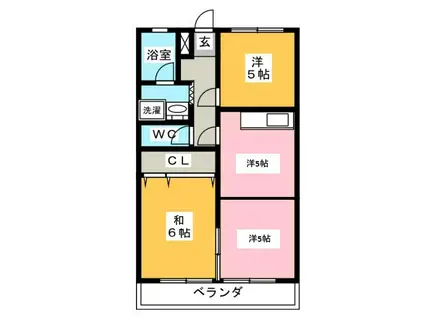 ハイツ河田(ワンルーム/1階)の間取り写真