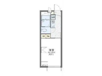 レオパレスAKAYAMA(1K/1階)の間取り写真