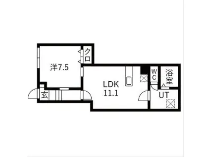 アイリス渋谷(1LDK/-1階)の間取り写真