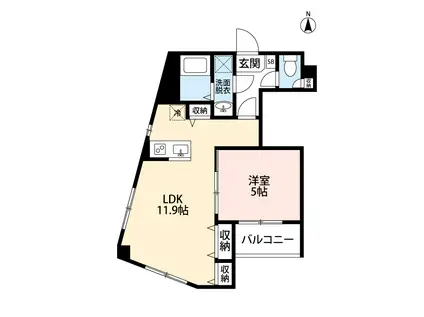 ガーデンフォレスト親水公園ガーデンフォレストシンスイコウエ(1LDK/3階)の間取り写真