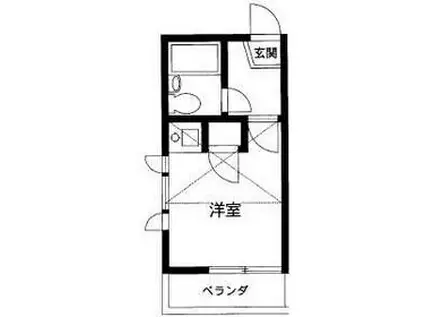 マディスンハイツ(ワンルーム/2階)の間取り写真