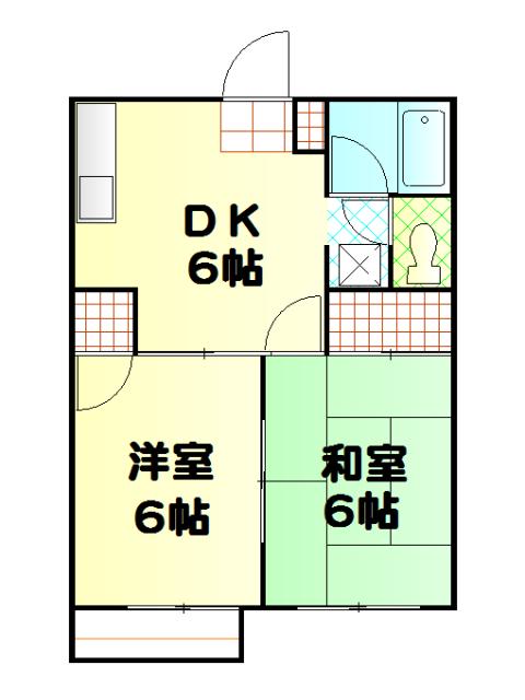 寿紅シティ(2DK/2階)の間取り写真